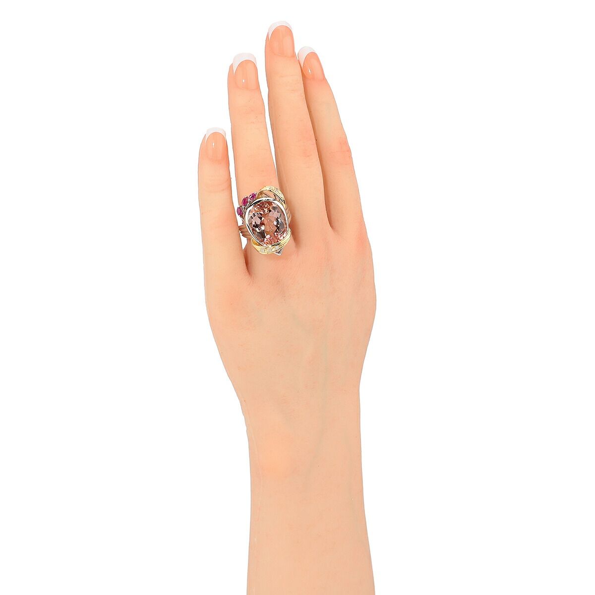 モルガナイト 17.76ct ダイヤモンド プラチナ Pt900 リング 指輪 13.5