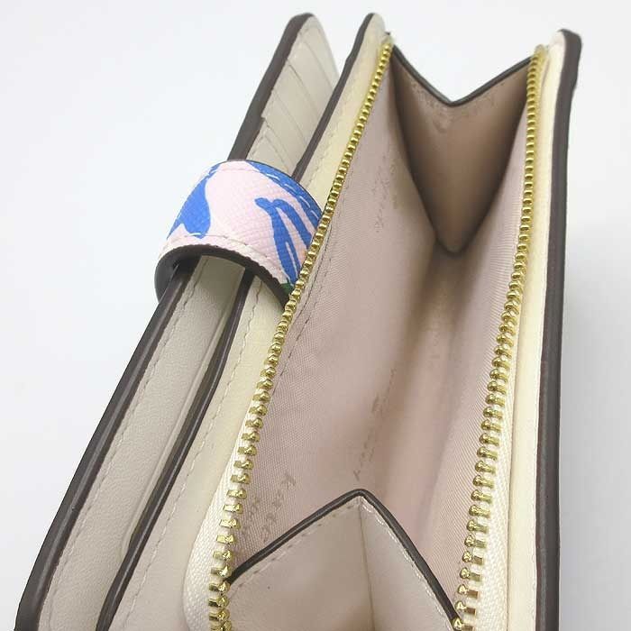  ギフトBOX付き ケイトスペード KK 942 250 クリームマルチ 財布 二つ折り財布 kate spade YORK MADISON フェスティバル フローラル プリンテッド ミディアム コンパクトウォレット アウトレット 二つ折り財布 折り財布