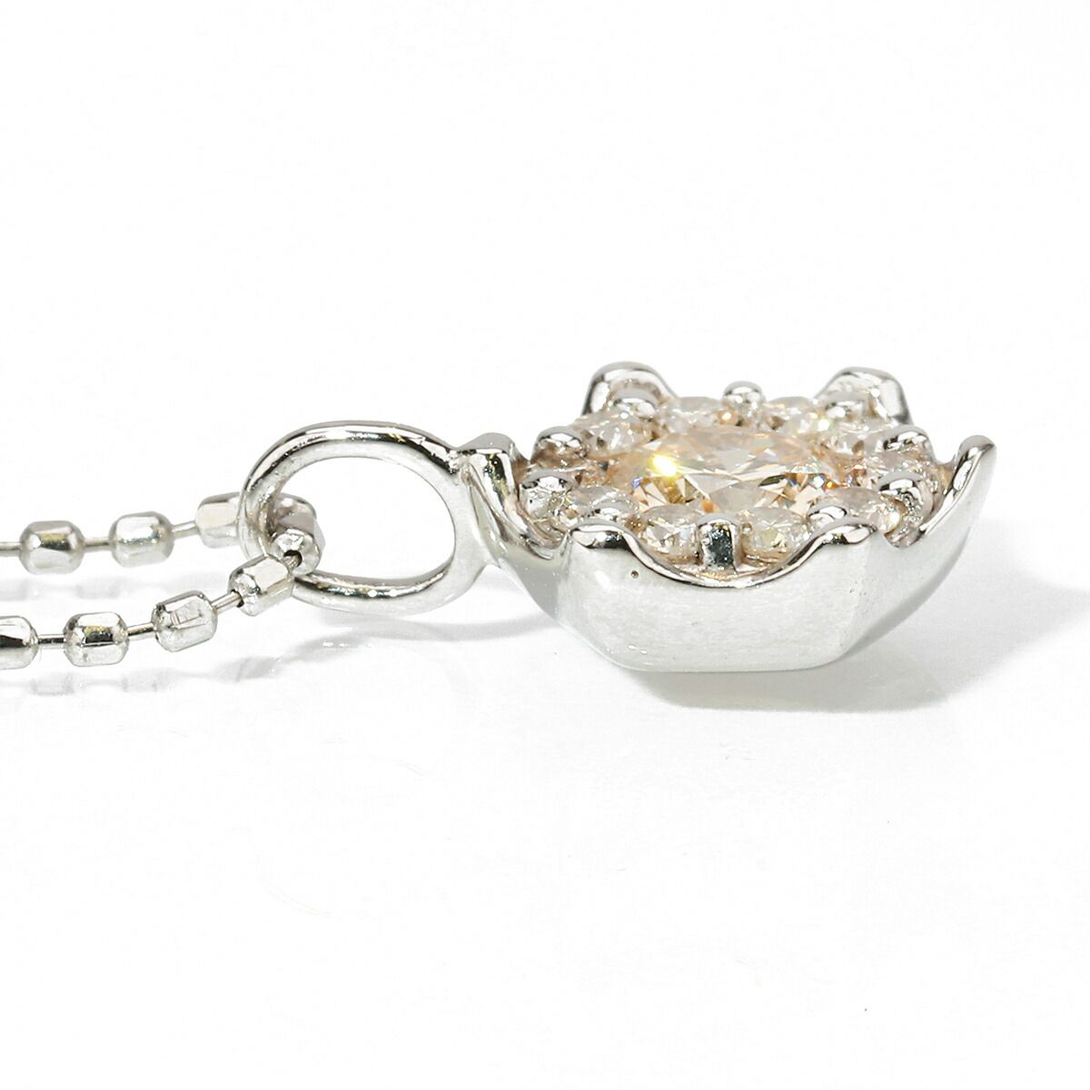 ダイヤモンド 0.31ct プラチナ Pt900 クリア＆ブラウンダイヤ 