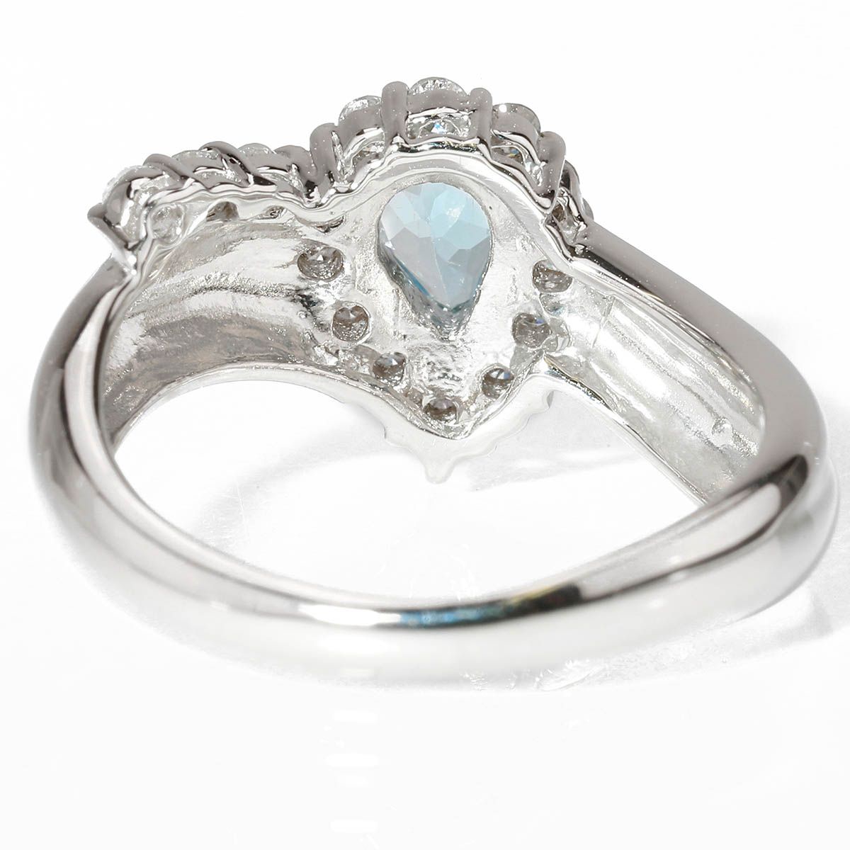 ブルートパーズ 0.3ct ダイヤモンド 0.22ct プラチナ Pt900 リング 