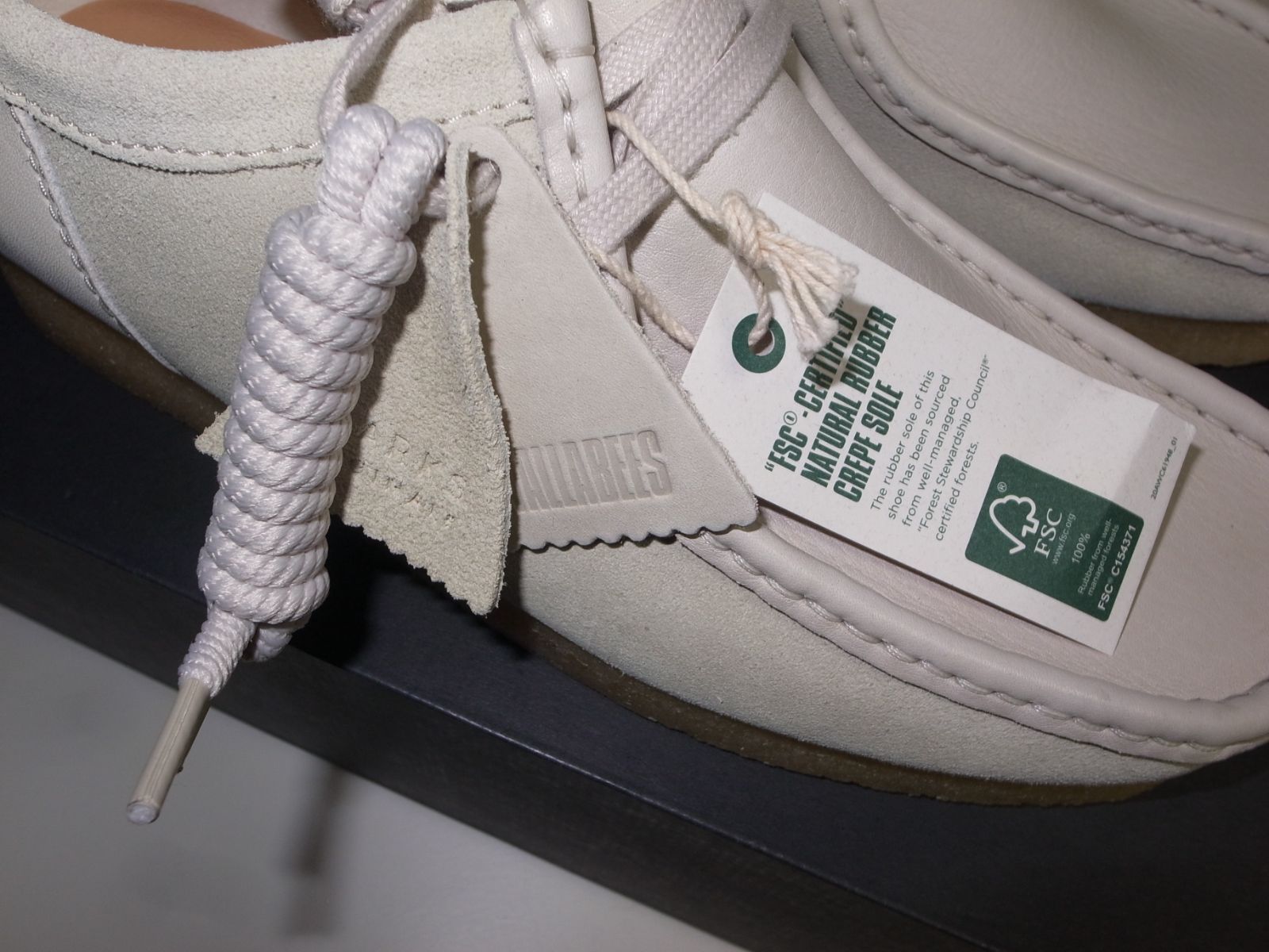  Clarks クラークス ワラビー ホワイト コンビ UK 6 5 24 cm その他 靴