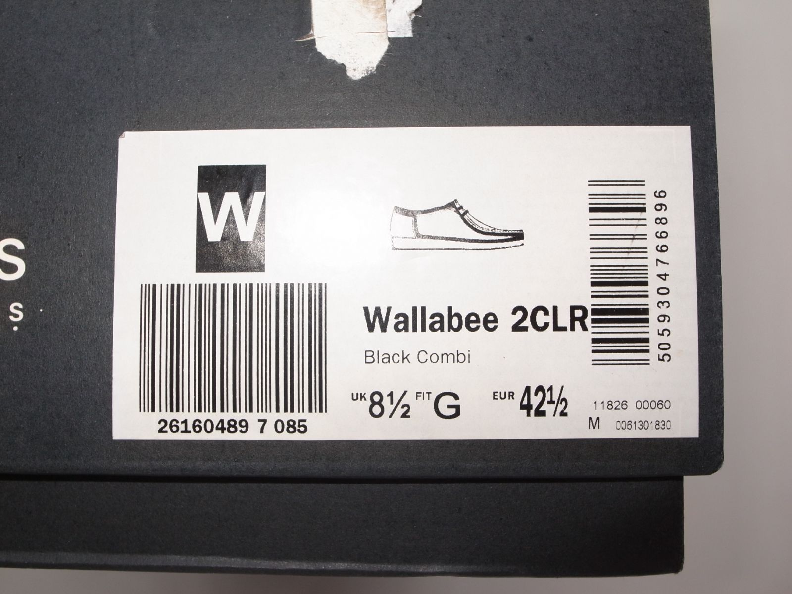 Clarks クラークス ワラビー ブラック コンビ UK 8 5 26 cm