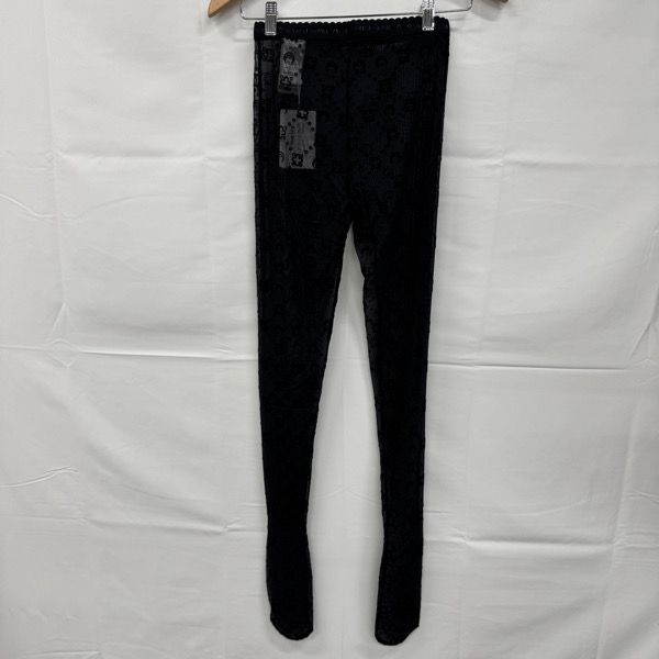 Marine serre マリーンセル 25 SS MESH FLOCK TIGHTS メッシュタイツ WUW 034 A ブラック S