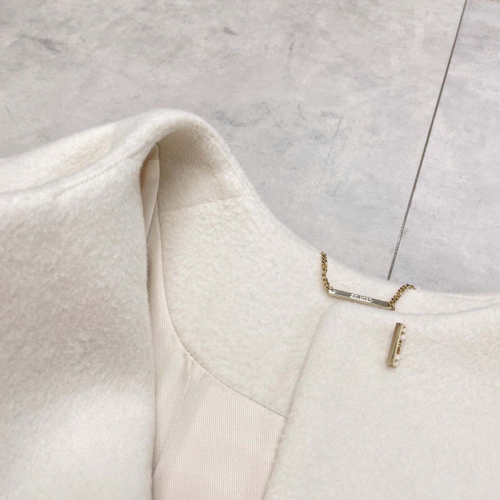 CELFORD セルフォード 2024 ロングコート ノーカラー ベルト カシミヤ