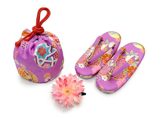 鹿の子柄の被布コートセット