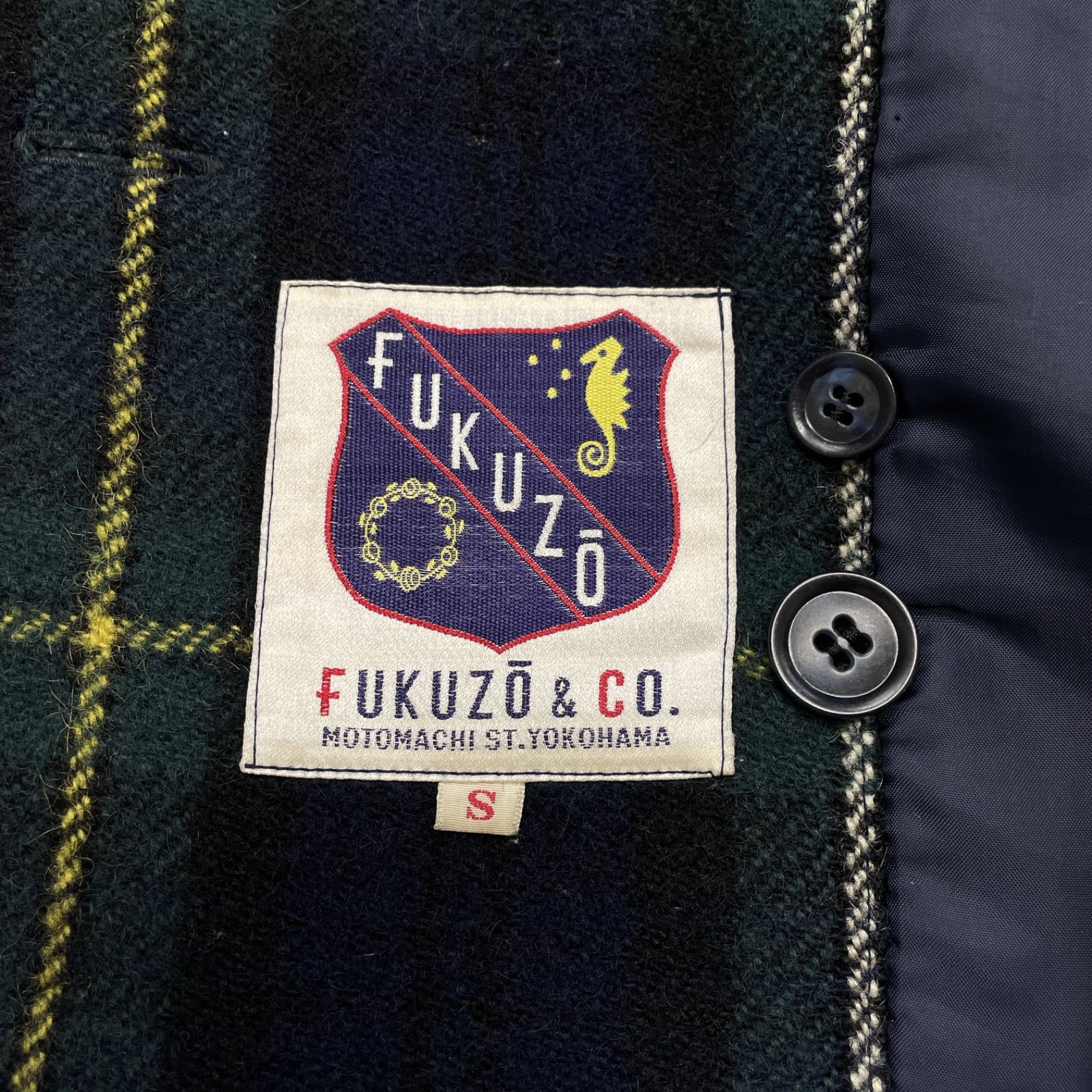 FUKUZO フクゾー 横浜元町 カーコート ジャケット ブルゾン タータン 