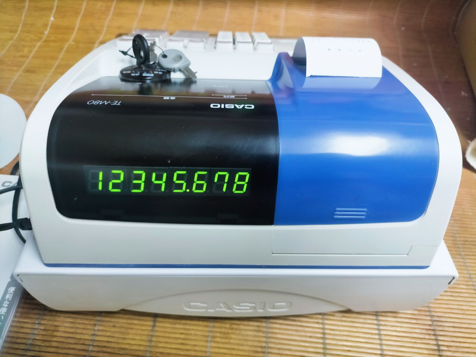 カシオレジスター TE-M80 中古品 人気機種感熱紙 送料無料 999039