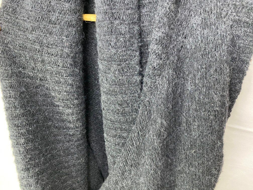 ANN アン ドゥムルメステール ベルギー製 変形 デザイン ニットベスト カーディガン サイズ 38 ダークグレー