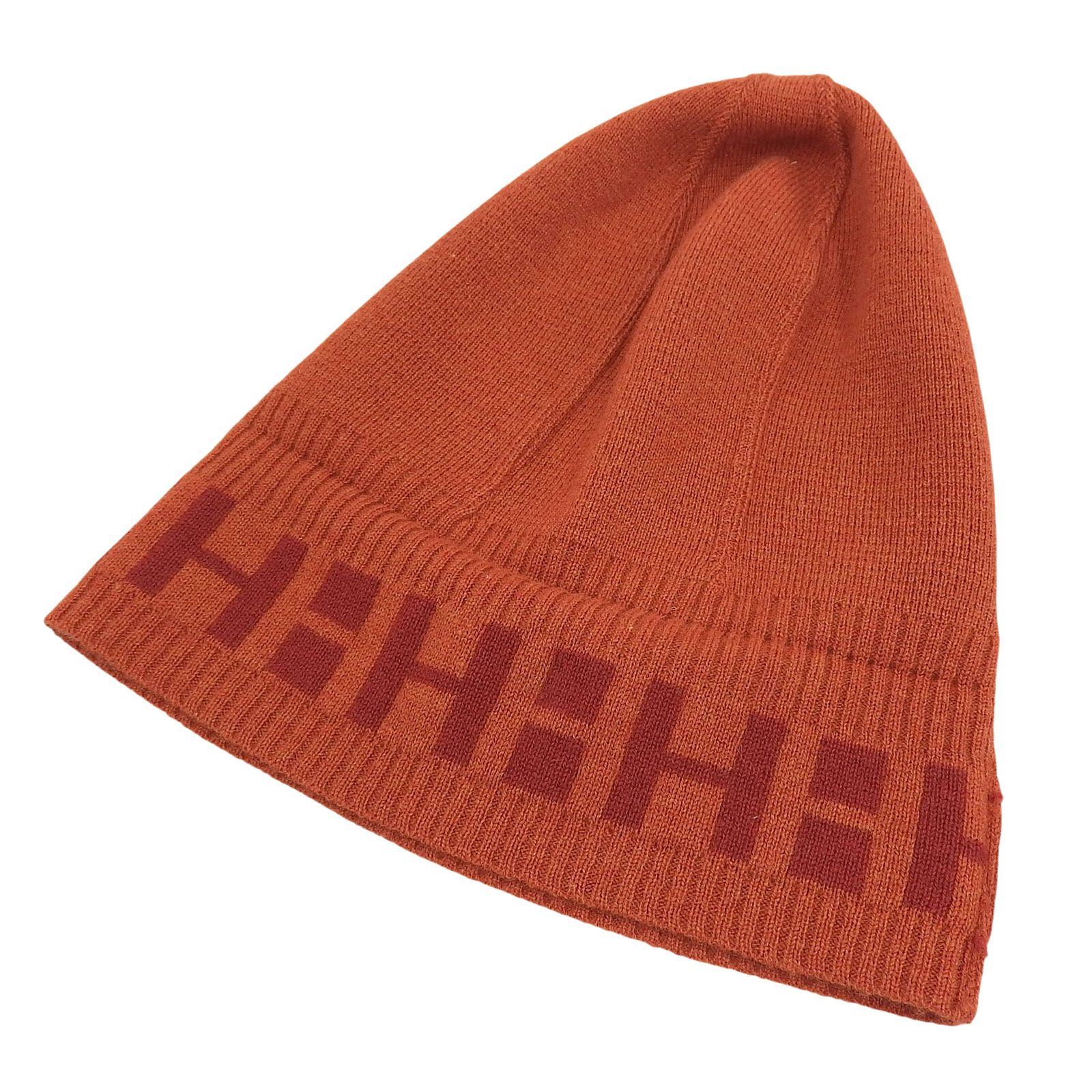 良品△HERMES エルメス カシミヤ100％ マルジェラ期 リピートHロゴ