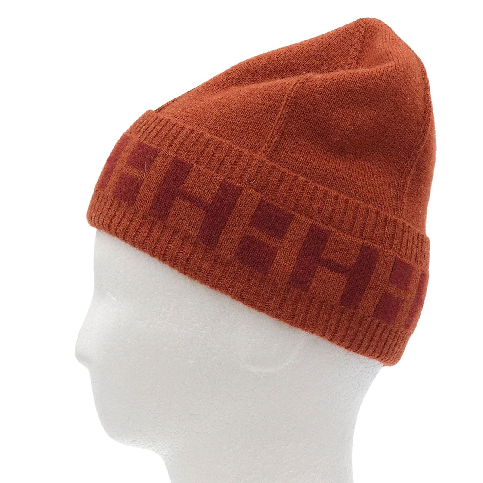 良品△HERMES エルメス カシミヤ100％ マルジェラ期 リピートHロゴ