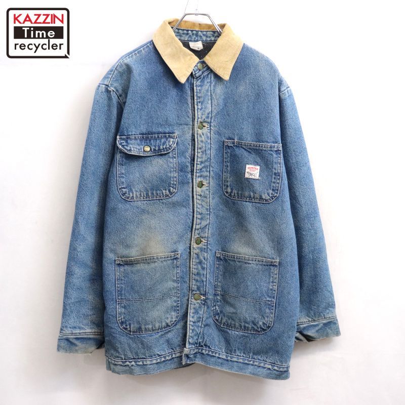 デニムカバーオール　ブランケット裏地 80s USA製 vintage POINTER 裏地ブランケット デニム カバーオール