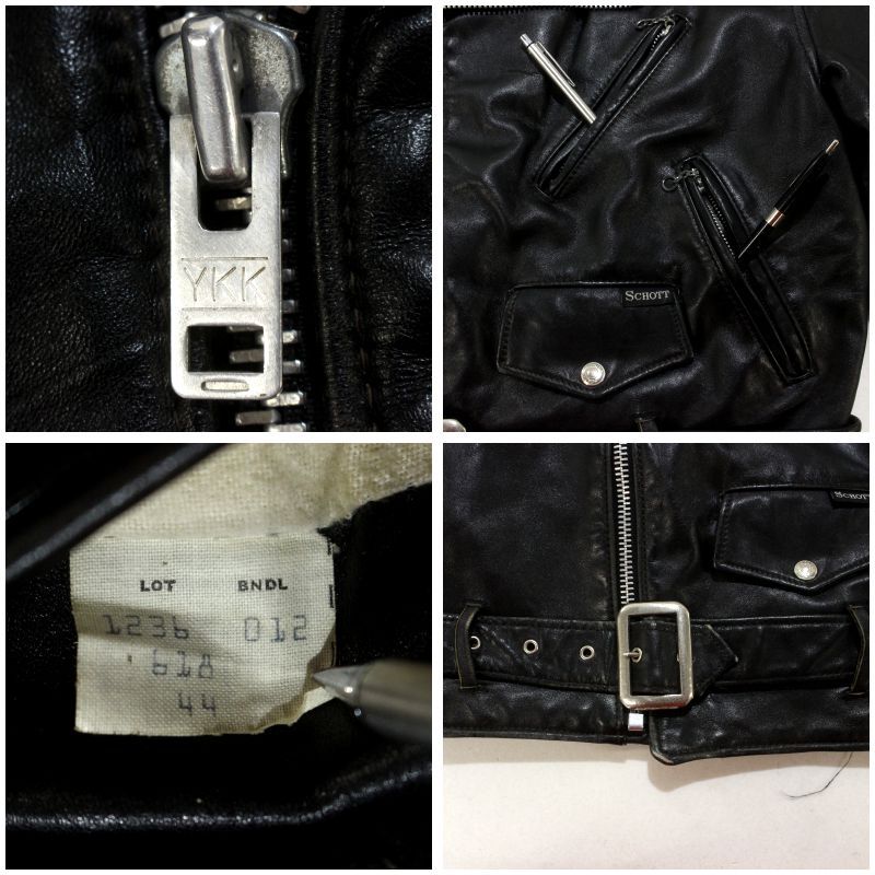 80s USA製 vintage schott PERFECTO バイカータグ前期 ダブル