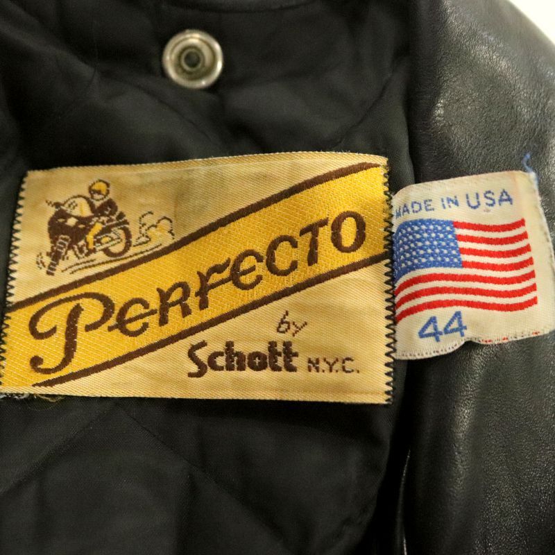 80s USA製 vintage schott PERFECTO バイカータグ前期 ダブル