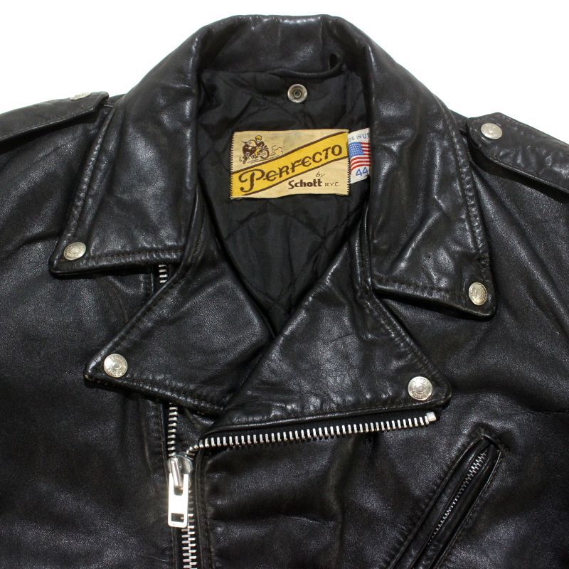 80s USA製 vintage schott PERFECTO バイカータグ前期 ダブル