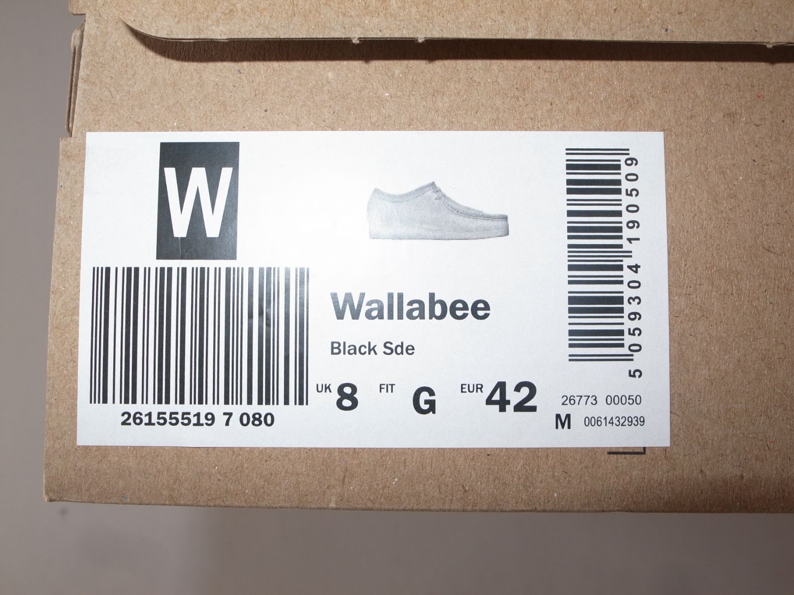 Clarks クラークス ワラビー black UK 8 26 cm