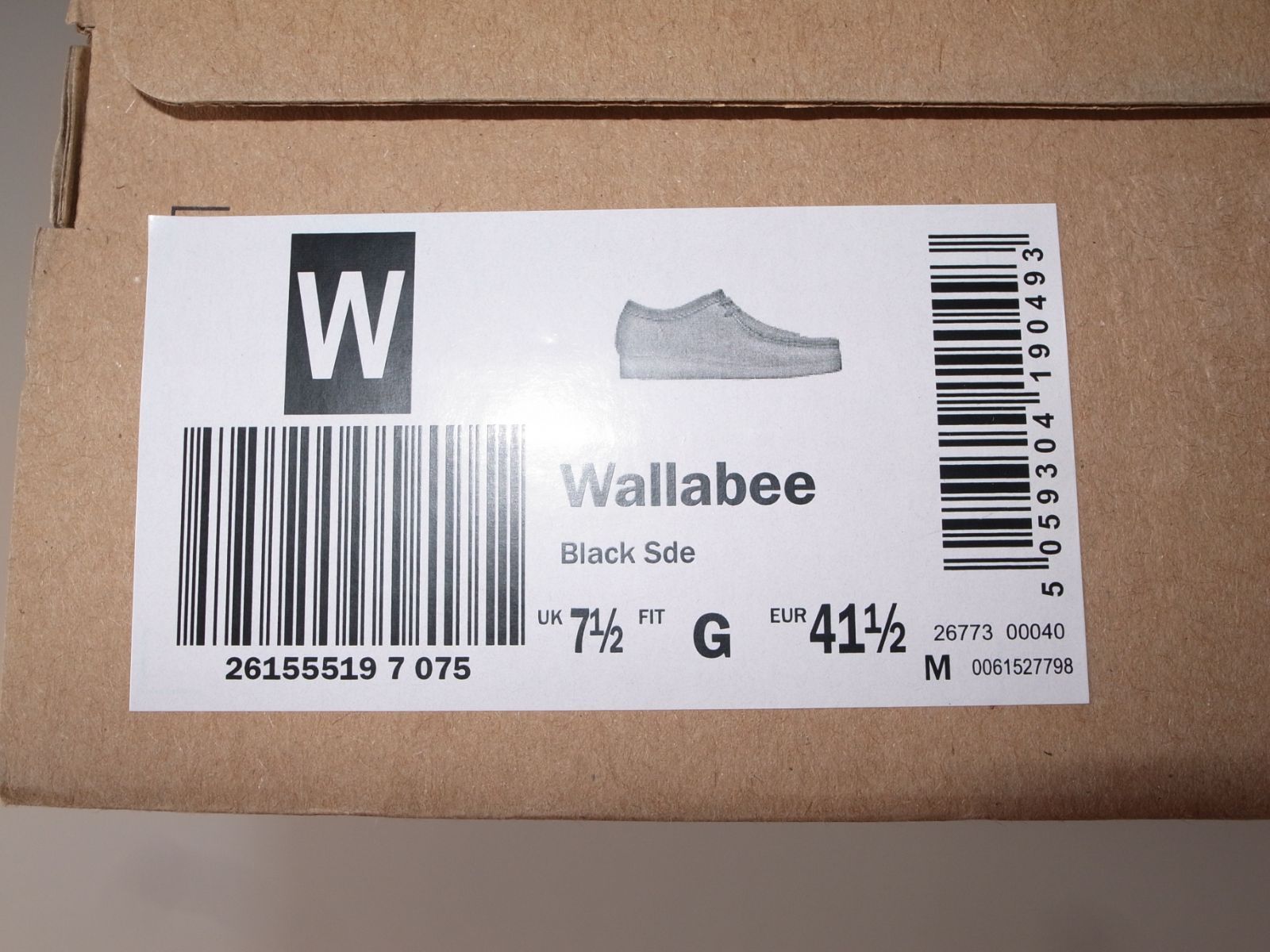 Clarks クラークス ワラビー black UK 7 5 25 cm