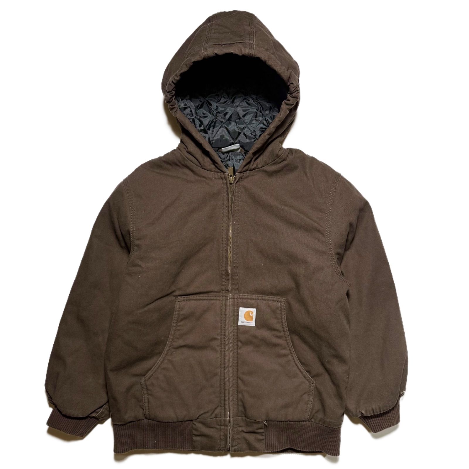 カーハート ダークブラウンアクティブジャケット ユースMサイズ 10 12歳用 carhartt