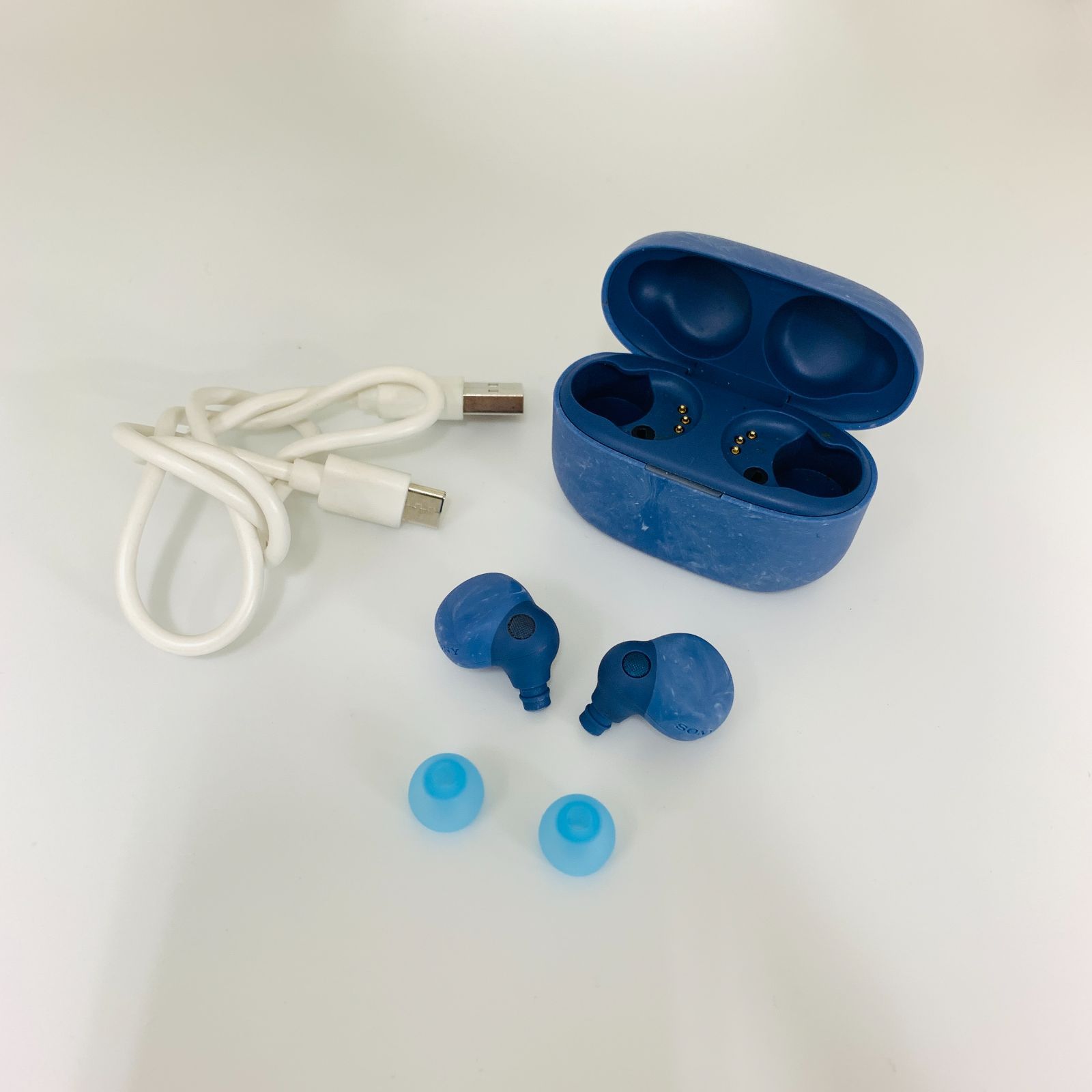 ソニー SONY ワイヤレス ノイズキャンセリング ステレオ イヤホン LinkBuds S WF-LS 900 N サステナブル 軽量 小型 ノイキャン 外音取り込み アースブルー LC