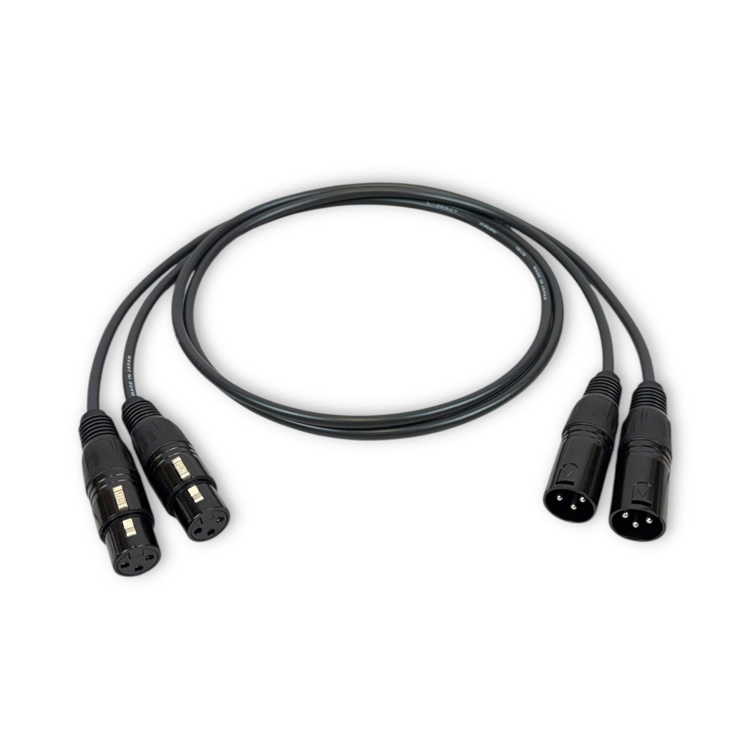 CANARE L-4E5AT BLACK XLR マイクケーブル 1m 2本セット - メルカリ