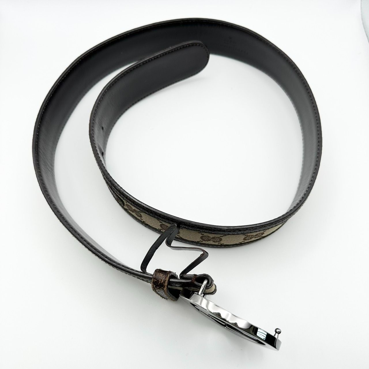 返品OK】GUCCI グッチ インターロッキング GGキャンバス メンズ ベルト