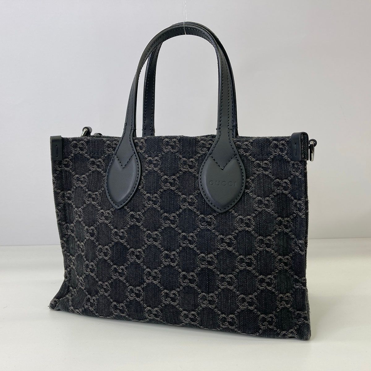 GUCCI グッチ GGデニム トート バッグ ミディアム 2WAY ハンドバッグ 
