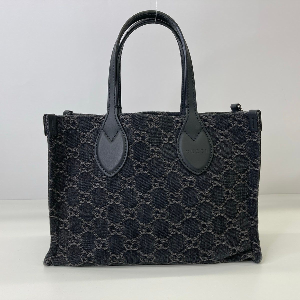 GUCCI グッチ GGデニム トート バッグ ミディアム 2WAY ハンドバッグ 