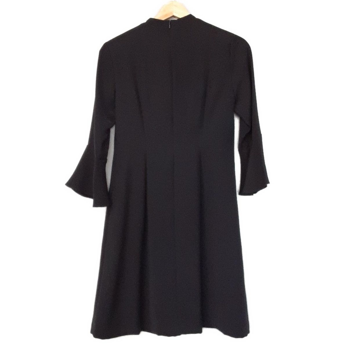 ケイナリタ ワンピース サイズ36 S レディース ダークネイビー ボウタイ 長袖 ひざ丈