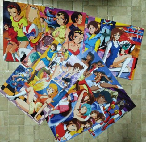 fym19 非売品 東映ビデオ 永井豪 女性キャラクター ミニポスター5枚