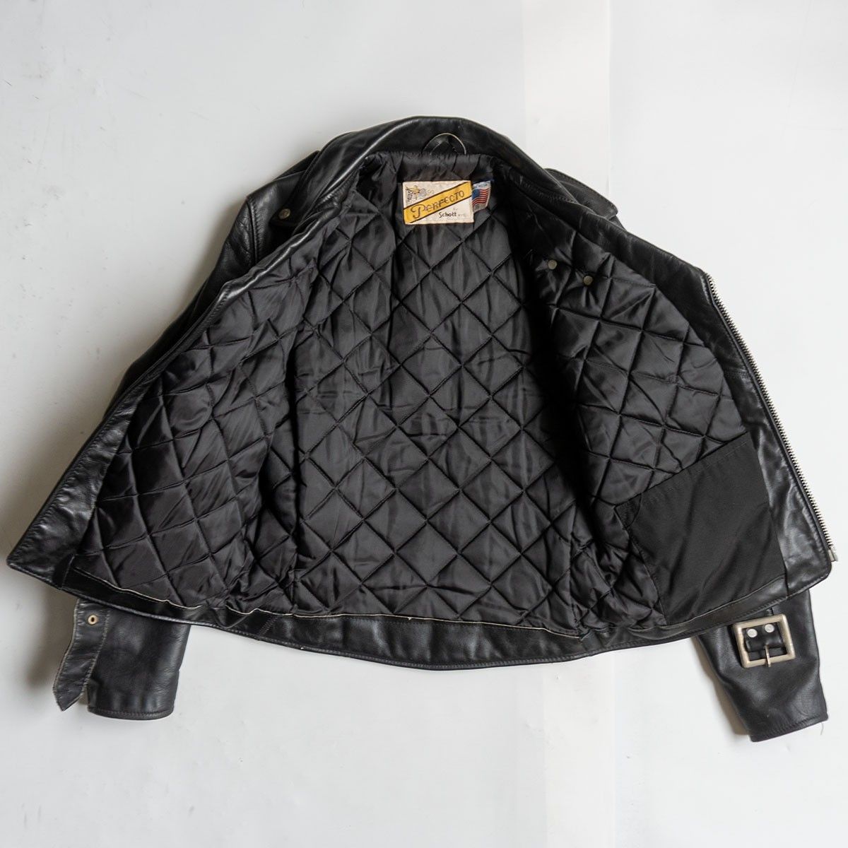 雰囲気抜群】SCHOTT【118/ダブルライダース ジャケット】36 レザー