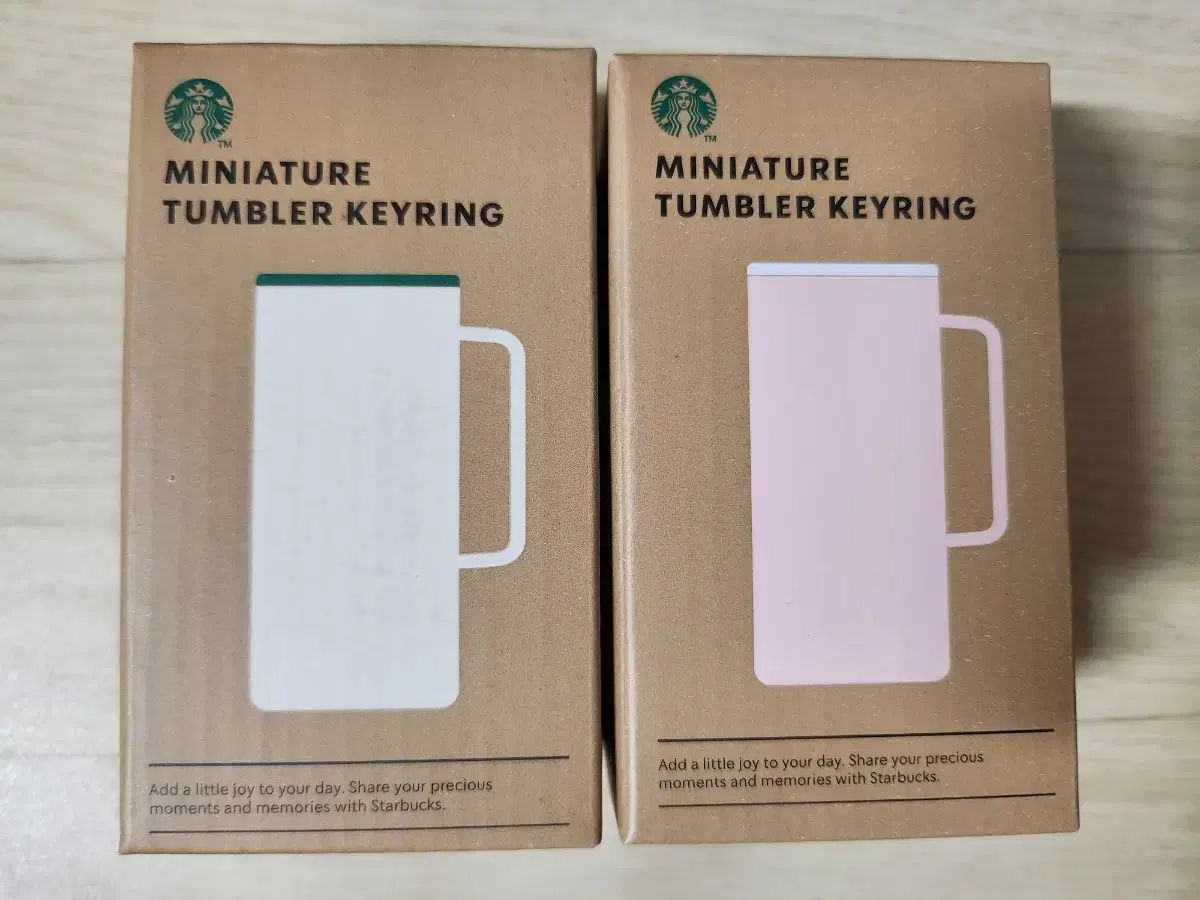 スターバックス ミニチュア ステンレスボトル キーホルダー 白 ピンク