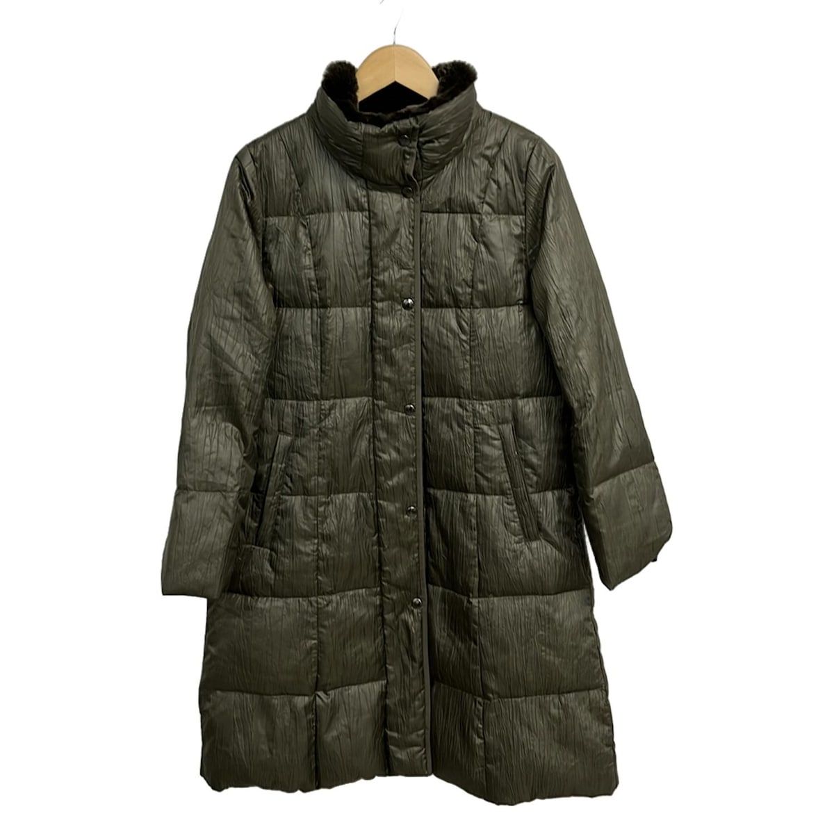 レリアン ダウンコート サイズ9 M レディース美品 - カーキ×ダーク