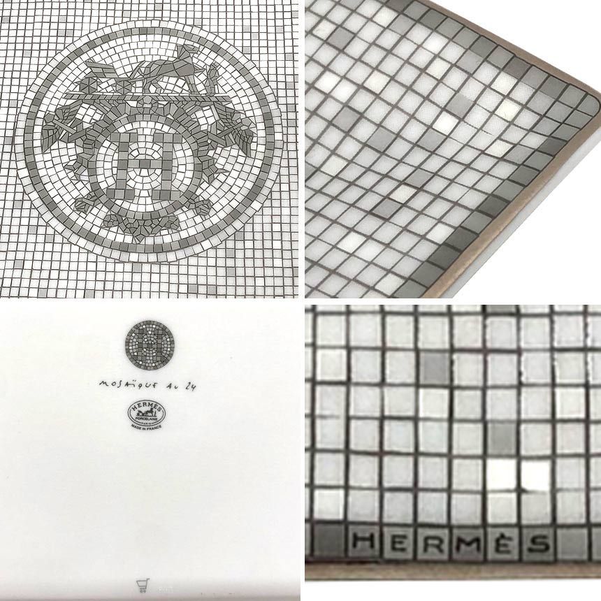 HERMES エルメス モザイク ヴァンキャトル プチカレ スクエアプレート