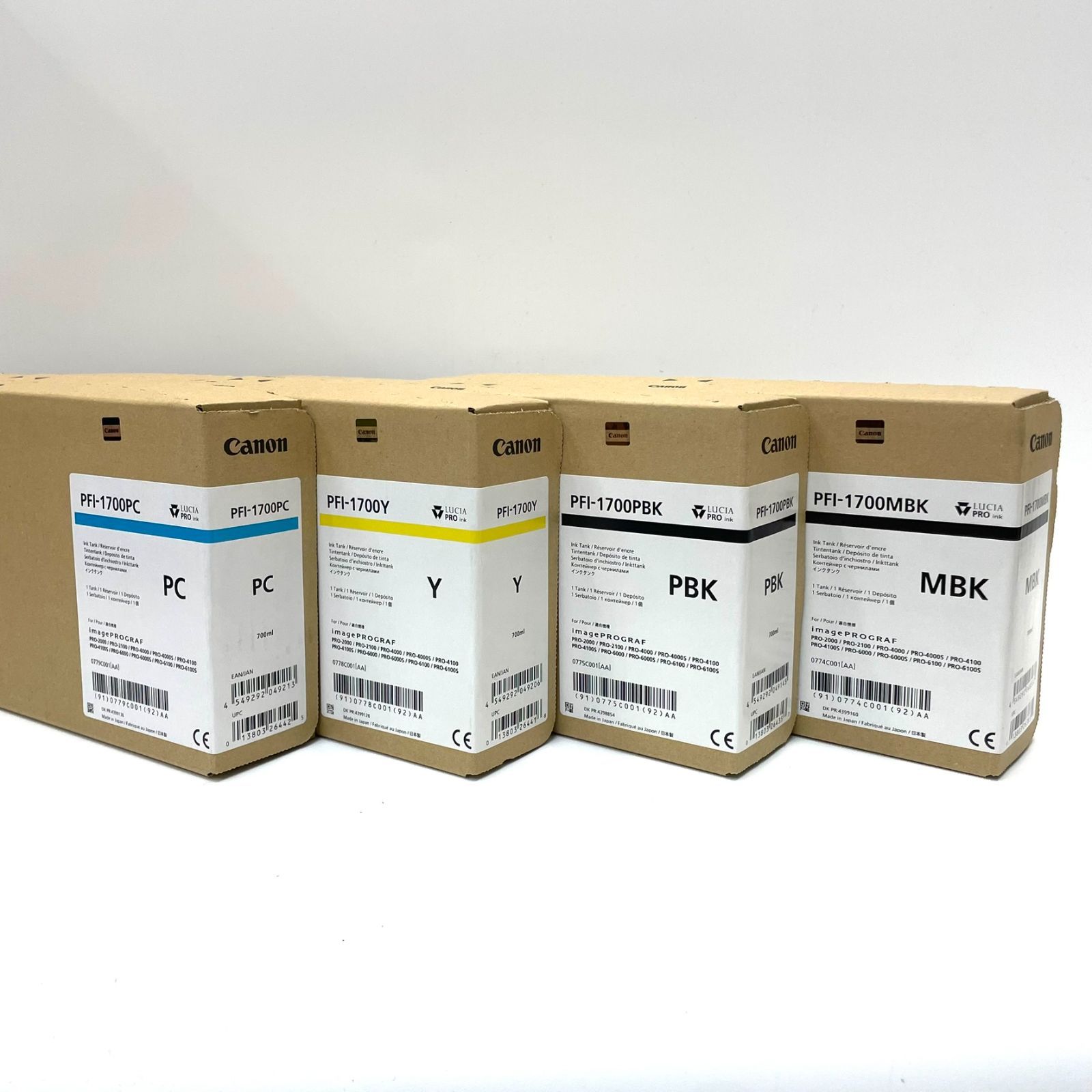 未使用 キャノン 純正 トナー PFI-1700 8色（C・M・Y・PC・PM・PBK
