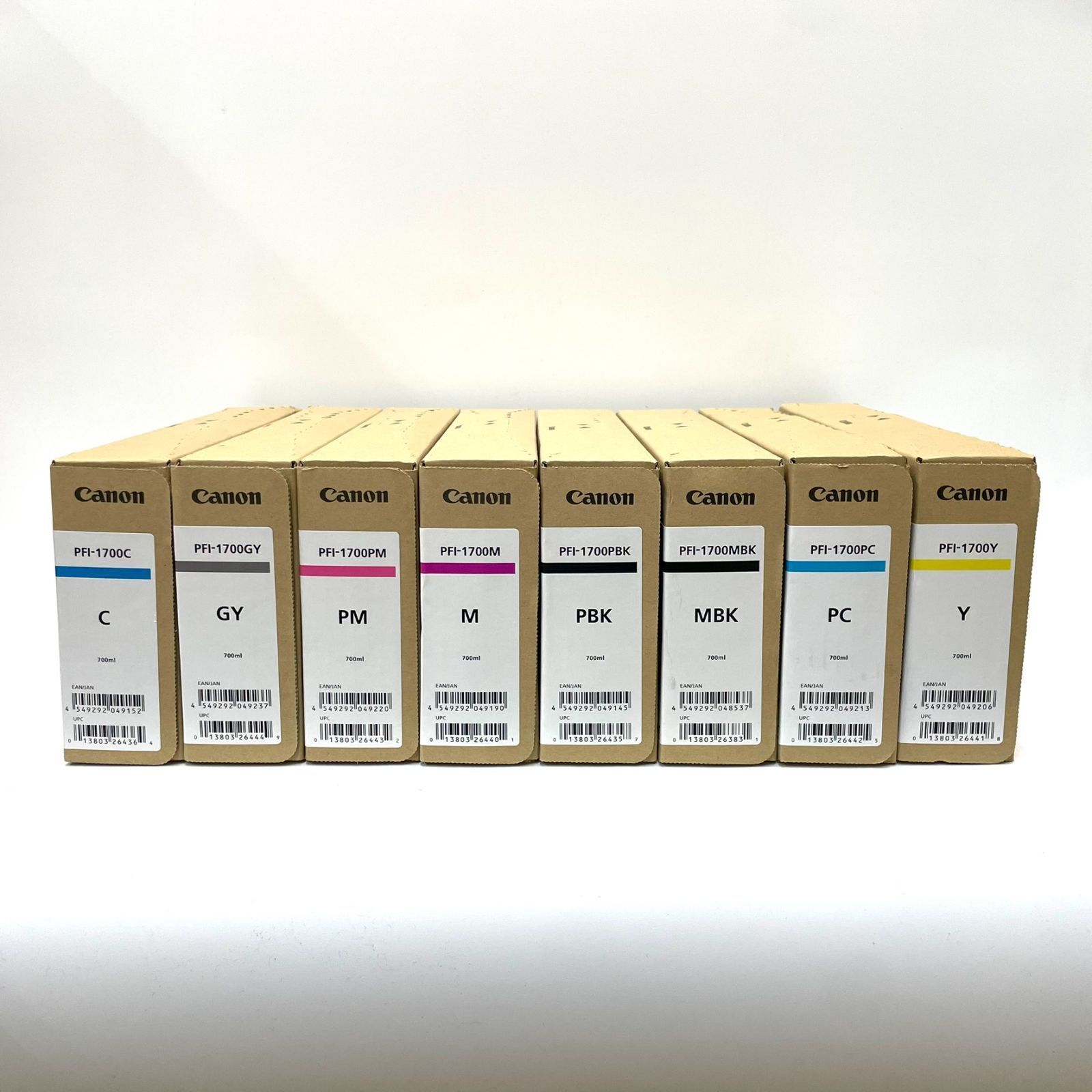 未使用 キャノン 純正 トナー PFI-1700 8色（C・M・Y・PC・PM・PBK