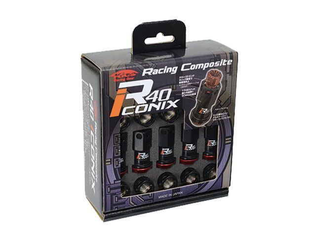 KYO EI レーシングコンポジットR 40アイコニックス キャップレス ホイールナット M 12 P 1 5 ブラック