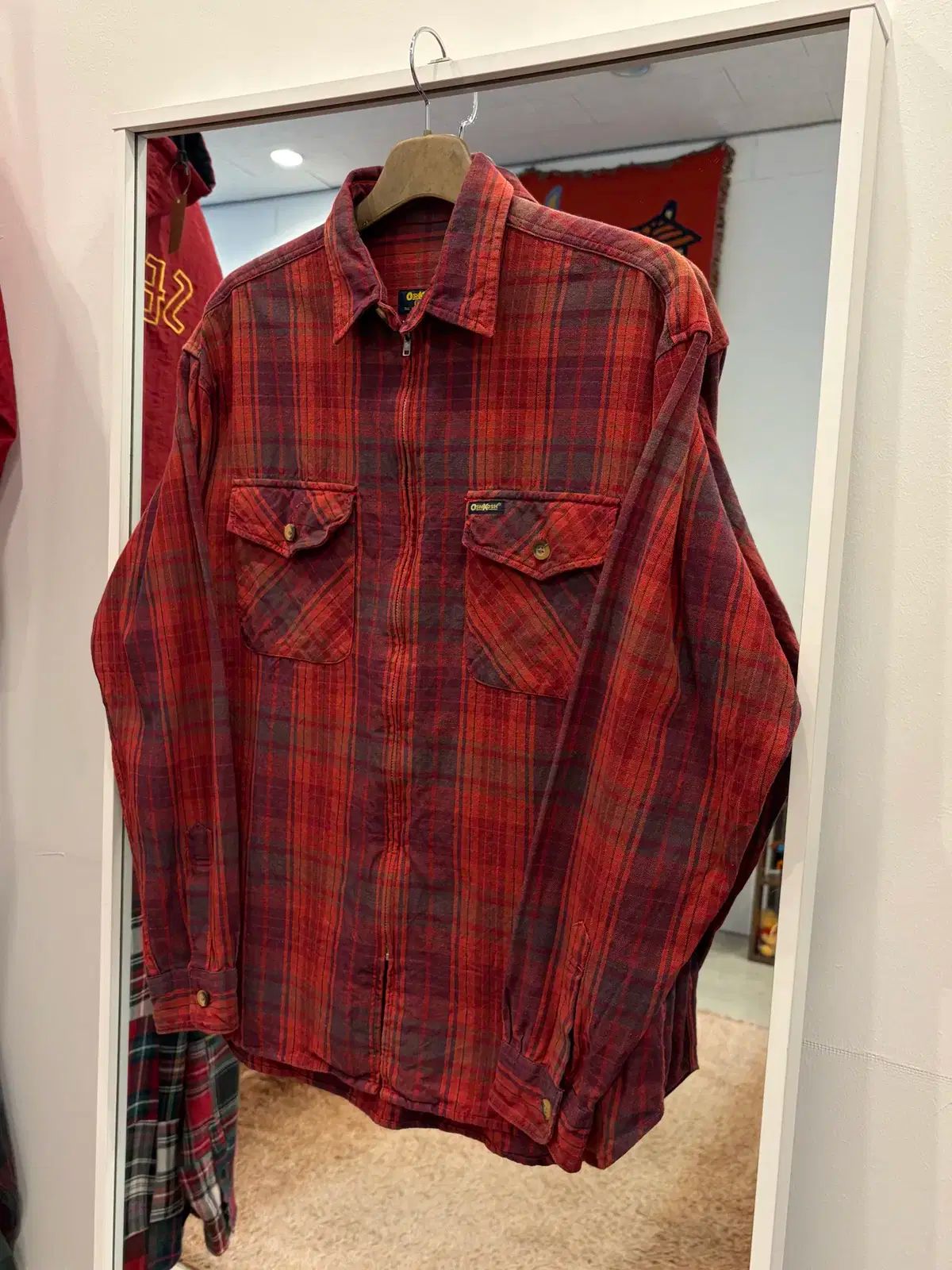 Oshkosh オシコシ ツーポケット CHECK ジップアップ シャツ