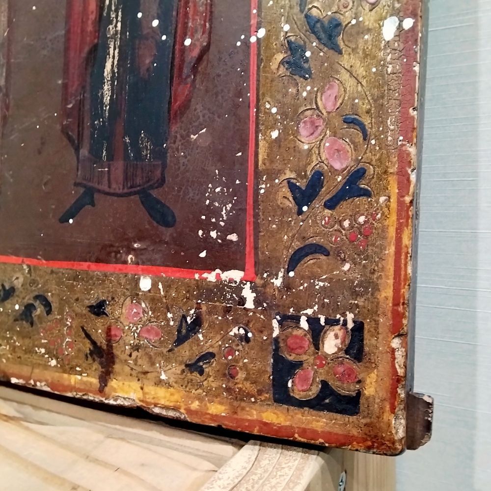 東欧イコン 三聖人 18-19世紀頃 東ヨーロッパ 木に彩色 正教会