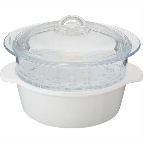 Luminarc VITRO フラム ブルーミング 蒸し器セイロ1段 IH