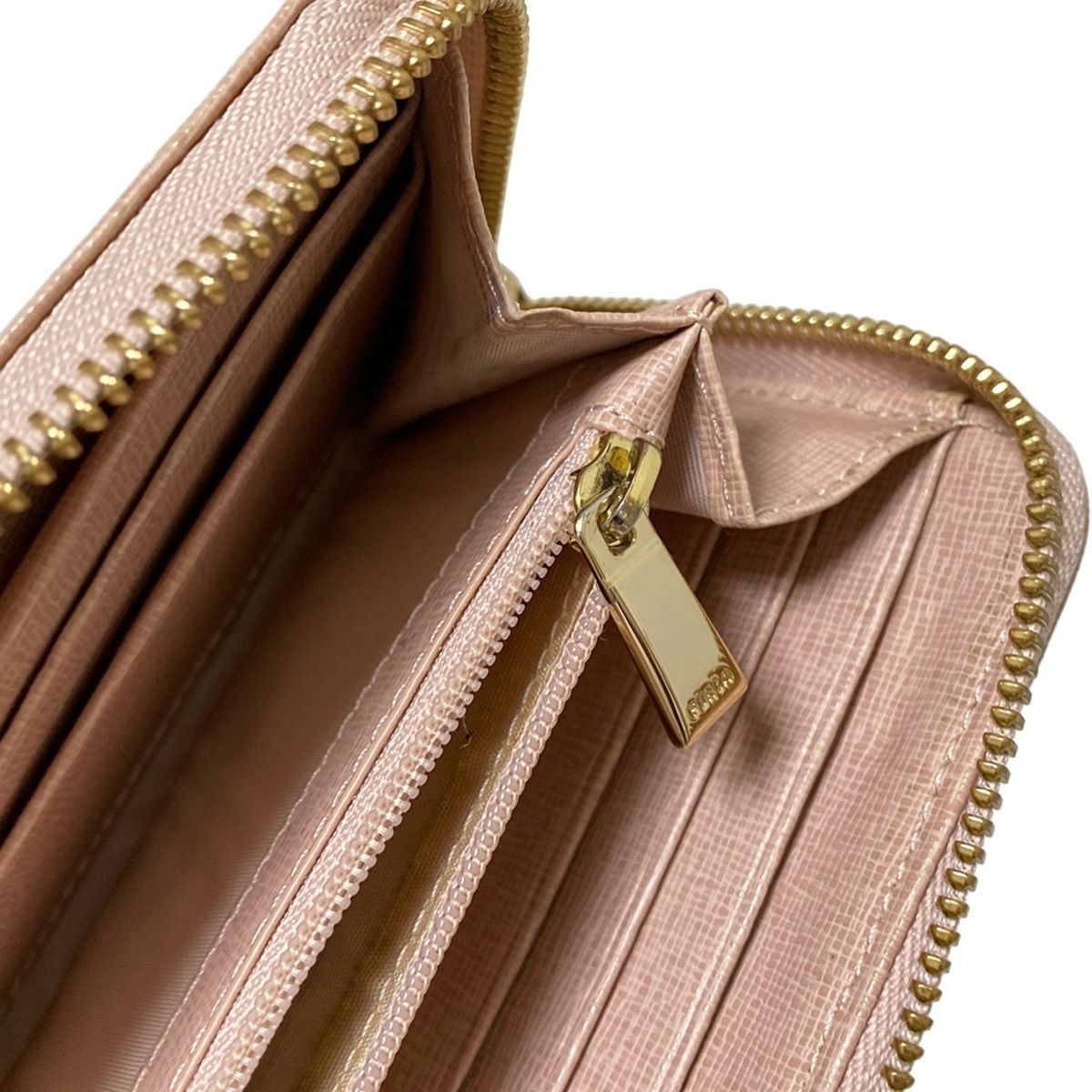 FURLA(フルラ) 長財布 - ピンクベージュ L字ファスナー レザー - メルカリ