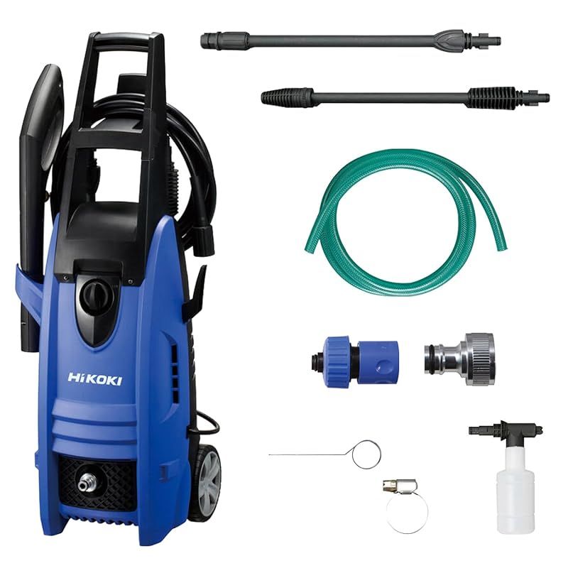 HiKOKI ハイコーキ 家庭用高圧洗浄機 水道接続式 AC 100 V 1200 W 10 m高圧ホース付 ブルー FAW 105