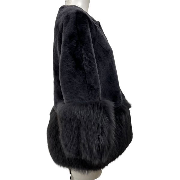 □ ダイアグラム Diagram ファーコート アウター 7分袖 リアルファー