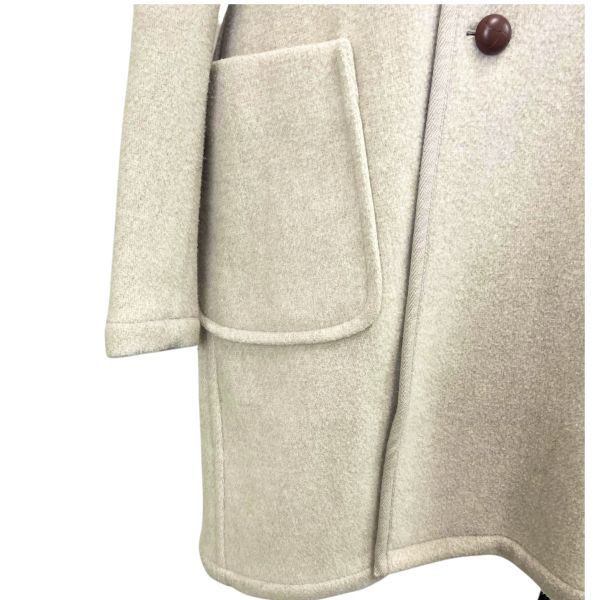 □ ダントン DANTON コート ウールモッサ フード ロング ベージュ