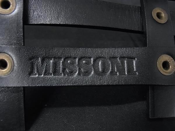  MISSONI ミッソーニ レザー ゴールド金具 ベルト 表記サイズ75 レディース ブラック系×マルチ FR 1729 その他 トップス