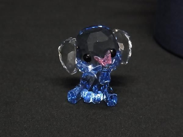 スワロフスキー 5506808 子ゾウのドリーミー インテリア オブジェ 置物 クリアブルー系 クリアピンク系 BP 4402