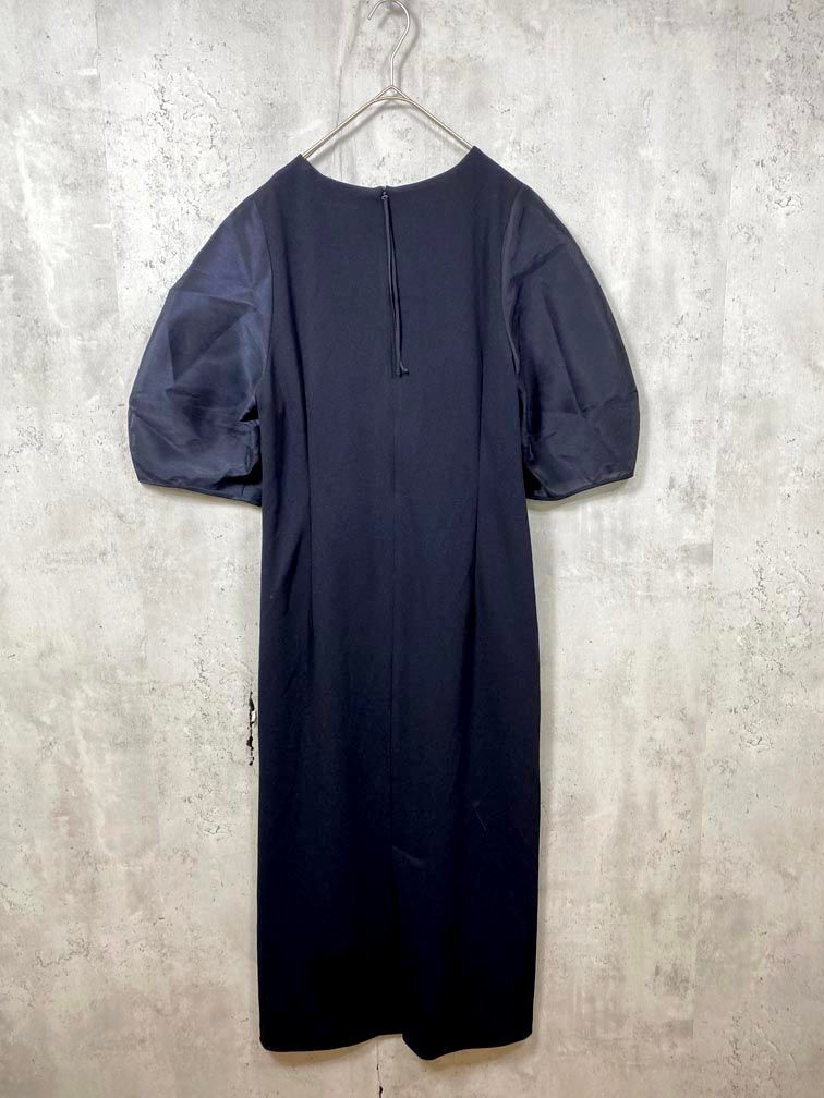 VERY UNFILO コラボ アンフィーロ BEAUTY MOVE シアースリーブ ワンピース sizeXL ネイビー レディース