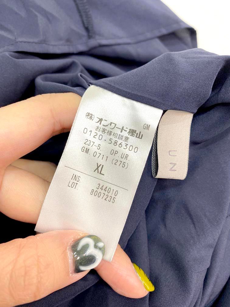  VERY×UNFILO コラボ アンフィーロ BEAUTY MOVE シアースリーブ ワンピース sizeXL ネイビー レディース 長袖 七分袖 その他