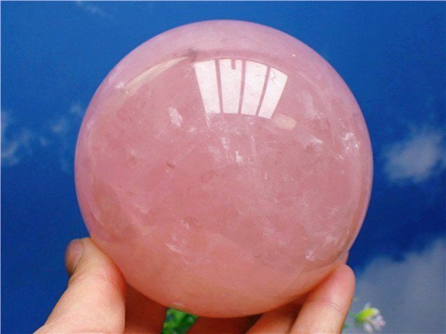 100MMAAA級家庭円満 天然ローズクォーツ丸玉YT4E1