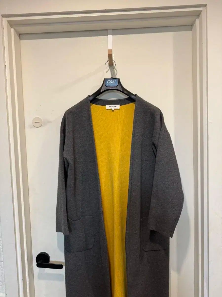 ENFOLD アンド ポール グレー ロング カーディガン セール ENFOLD  