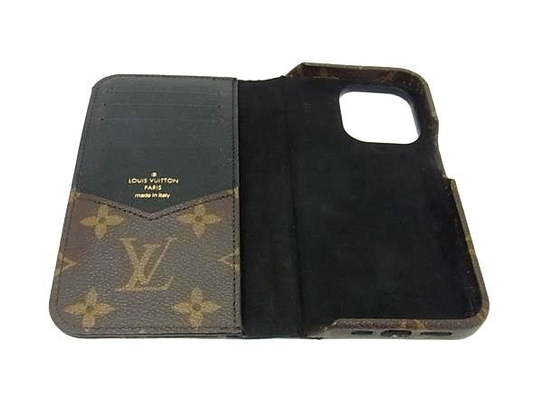 【超美品】ルイヴィトン　iPhone14pro モノグラム M82083 LOUIS VUITTON ルイヴィトン M82083 モノグラム フォリオ iPhone14Pro