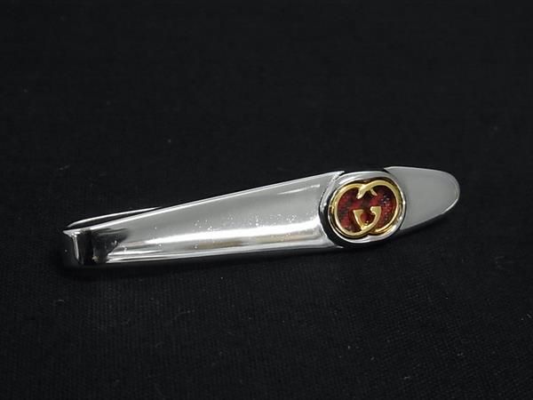 GUCCI グッチ ヴィンテージ インターロッキングG ネクタイピン タイクリップ シルバー系 BP 5509